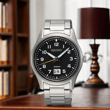 SEIKO 精工 CS系列 大視窗日期腕錶 男錶 手錶-35mm黑_6N76-00K0D.SUR569P1