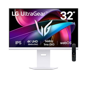 32'' UltraGear™ 4K 144Hz 智慧電競螢幕 (搭載webOS/隨附智慧滑鼠遙控器) - 32G810SA-W