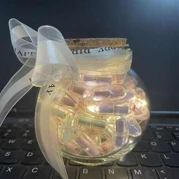 ✨桃園出貨✨高顏值膠囊情書DIY手工許愿瓶透明發光星星瓶送男友閨蜜生日禮物