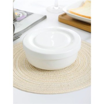 陶瓷碗 帶蓋微波爐蒸蛋碗骨瓷保鮮碗蒸飯碗蓋碗四件套大號泡面碗