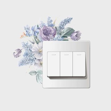 【MR.ZAKKA】創意萬用裝飾貼紙-植物主題 浪漫藍紫粉彩花朵 居家節慶布置 DIY可移式壁貼 無痕壁貼 牆貼