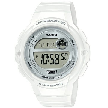 CASIO 運動有感跑步記憶功能LED照明休閒錶-白(LWS-1200H-7A1V)/40.5mm｜樂天全館特惠中★指定刷卡回饋10%