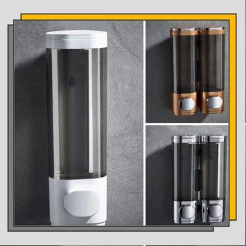 🔥臺灣出貨🔥酒店免打孔壁掛皂液器 三頭皂液器 家用浴室洗手液沐浴乳護髮乳按壓出液器 皂液器/