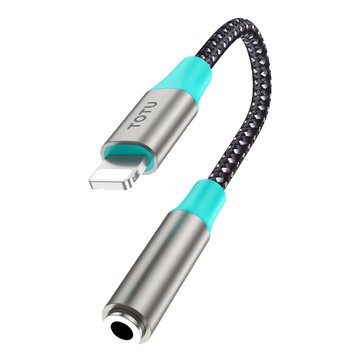 TOTU 拓途 Lightning轉3.5mm耳機孔轉接頭 AD-3系列 12.8cm 線控通話  1個