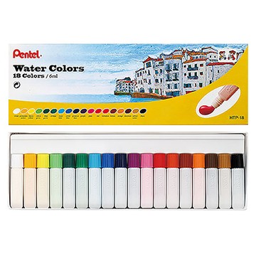 飛龍Pentel軟管不透明水彩/HTP-18/18色/盒