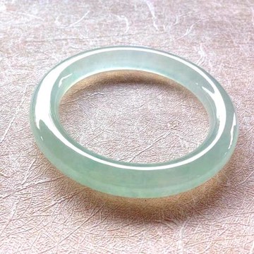 天然A貨老坑緬甸翡翠手鐲紫羅蘭陽綠冰種飄花貴妃圓條玉鐲子女款