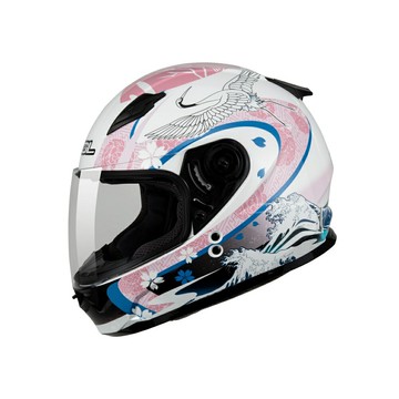 【SOL Helmets】SF-2全罩式安全帽 (浮世繪_白/粉) ｜ SOL安全帽官方商城
