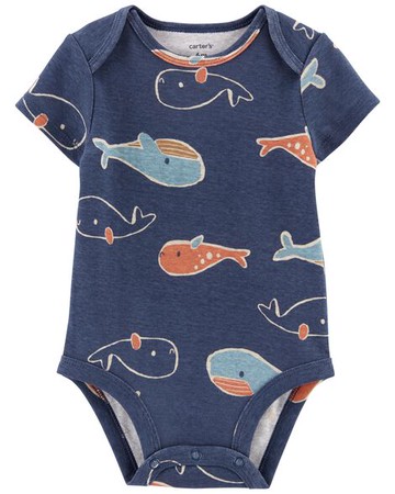 Baby Whale Short-Sleeve Bodysuit