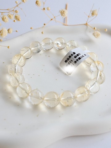 彌雅手作丨聚寶儀丨天然金錢豐盛生命之火黃水晶手串原創設計