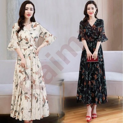ワンピース レディース 半袖 夏五分袖 花柄ワンピース チュニック 大きいサイズ パーティードレス 韓国風着痩せ新品 通販 Lineポイント最大get Lineショッピング