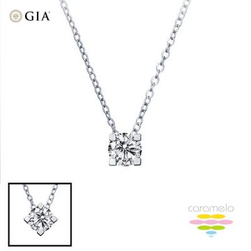 彩糖鑽工坊 GIA 1克拉 F成色鑽石 PT950 白金 四爪鑽石項鍊 天然鑽石 (3EX+八心八箭車工)