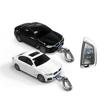 【免費客製車牌】BMW 5係鑰匙套 520i 525i汽車模型鑰匙保護殼扣帶燈光個性禮物 刀鋒鑰匙殼 F10汽車模型鑰匙