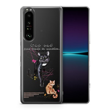 INGENI 【INGENI】Sony Xperia 1 IV 手機殼 保護殼 TPU全軟式 設計師彩繪手機殼-一貓又一貓