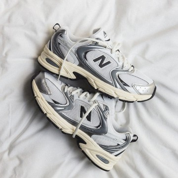 NEW BALANCE 休閒鞋 NB 530 白灰銀 奶油底 復古 運動鞋 男女 U530ESA