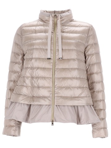 herno down jacket with ruffles