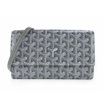 GOYARD Varenne 經典LOGO防水帆布翻蓋WOC斜背包-灰_廠商直送
