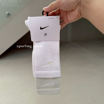 S.G Nike 襪子 Everyday Plus 白綠 DD2795-105 男女款 雙層襪 長襪 中筒襪 單入