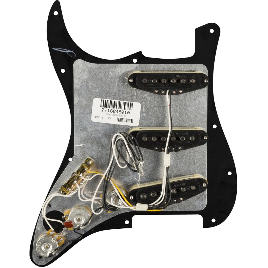 Fender USA Pre-Wired Strat Pickguard, Hot Noiseless SSS
