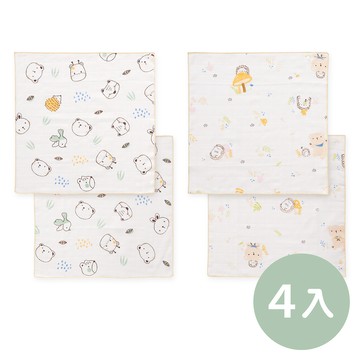 "【奇哥】Chic \"a\" Bon 天絲紗布手帕 30x30cm (4入)"