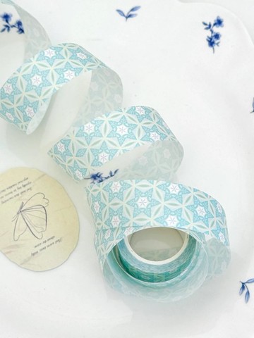 萬華鏡 東洋伝統文様 塩系繪畫 和紙膠帶 5 米卷