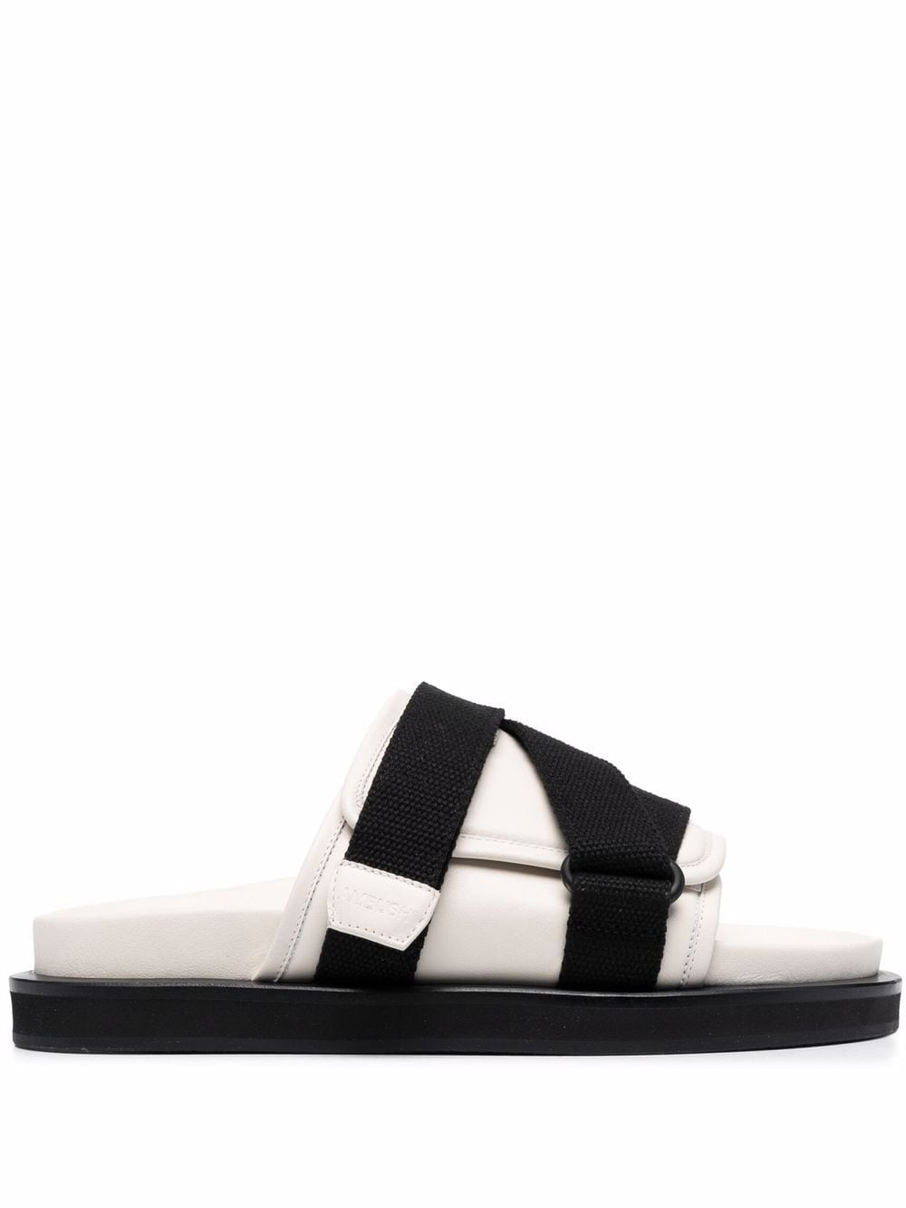 AMBUSH - LEATHER PADDED SANDAL WHITE BLACK - men - Leather/Rubber/Leather/Acrylic - 40