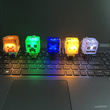 臺灣🚍8H出🉑我的世界火把小夜燈遊戲週邊MC人物燈模型氛圍裝飾燈鑰匙扣 N5RW