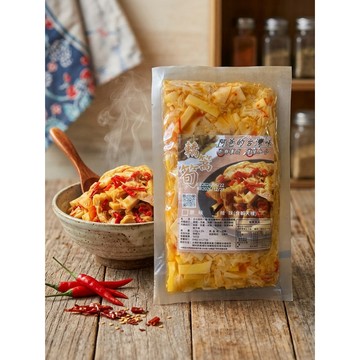 Din歐巴| 阿爸的台灣味轎篙筍230g/包（辣味 / 含朝天椒）【冷凍】【全家冷凍799免運】