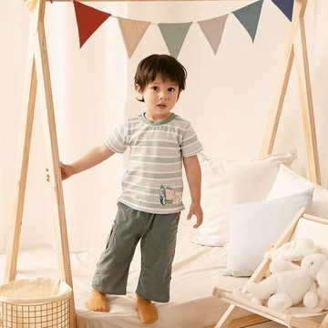 熱帶風情七分褲(吸濕排汗)