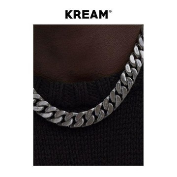 KREAM 原創 雙面拉絲古巴項鏈男嘻哈女短同款 cuban link 鎖骨鏈