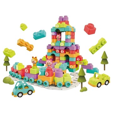 維京小子 環保麥稈積木100片  混和顏色  1個