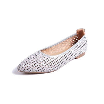 KOKKO編織鏤空柔軟羊皮包鞋藍色