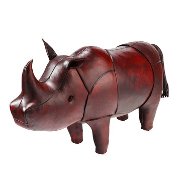 北歐櫥窗 Omersa Rhino 犀牛 手工皮革凳（中）
