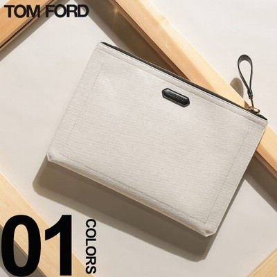 トム フォード TOM FORD クラッチバッグ キャンバス レザー ...