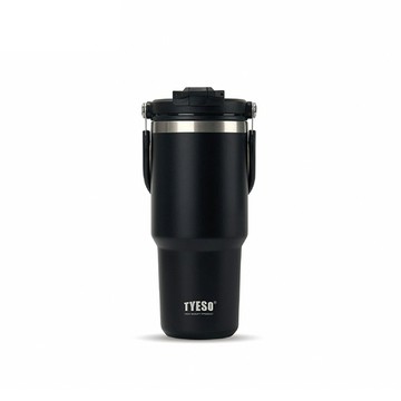 【H&R安室家】TYESO泰碩 304不鏽鋼雙飲保溫杯750ml(H45)黑