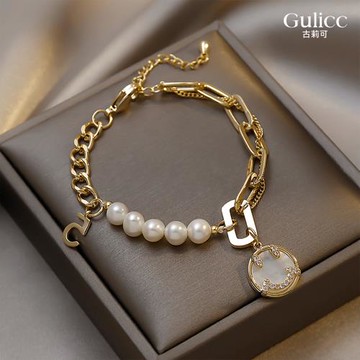 【Gulicc】古莉可  巴洛克 笑臉 手鍊(輕奢 手鍊 手環 手繩 韓系 首飾 飾品 情人節 母親節 七夕 生日禮物)