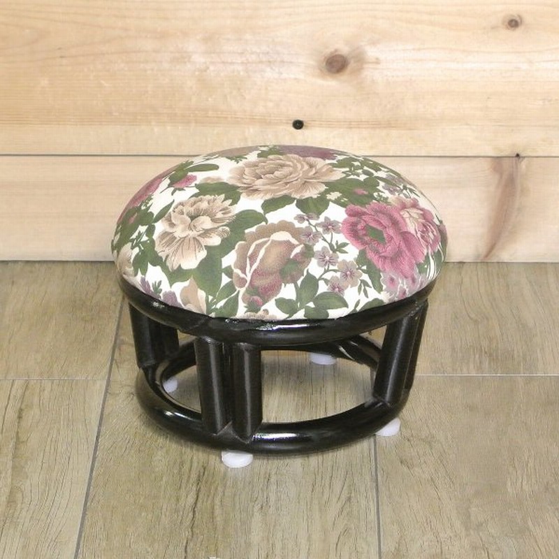 籐 ラタン 正座椅子 座椅子 丸椅子 ミニスツール 座面高16cm 軽量 背もたれ無し クッション花柄 21 742 通販 Lineポイント最大0 5 Get Lineショッピング