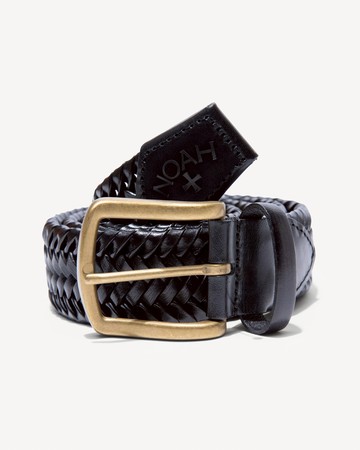 Noah Braided Leather Belt Black / 36