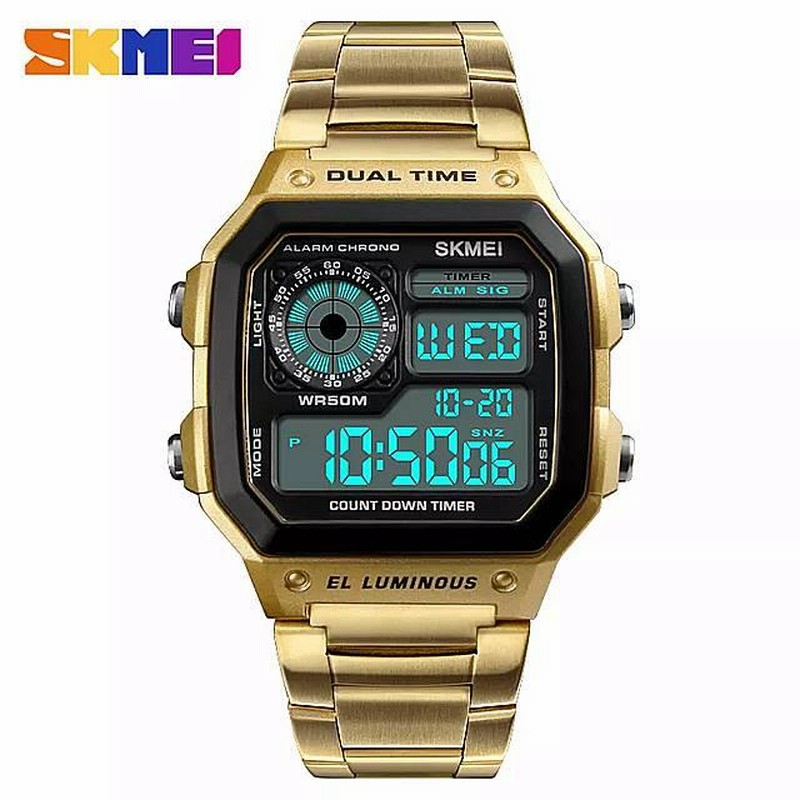 35％OFF】【35％OFF】50m防水SKMEIデザイン腕時計ゴールド 腕時計