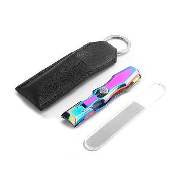 PUSH!居家生活用品 防飛濺大開口不銹鋼指甲剪指甲刀指甲鉗自鎖便攜大號B37彩色