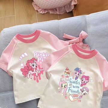 【臺灣-出貨】小馬寶莉女童短袖2025新款夏季衣服兒童純棉T恤洋氣半袖上衣夏裝t