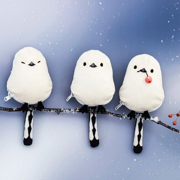 【Felissimo 貓部】日本 Felissimo YOU+MORE!銀喉長尾山雀鑰匙小包 拉鍊零錢包 北海道小精靈(三款任選)