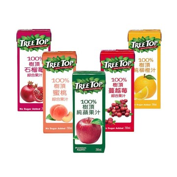 Tree Top 樹頂 100%純蘋果汁 蔓越莓 純柳橙汁 綜合果汁 利樂包 200ml【好物底家】DS014289 X