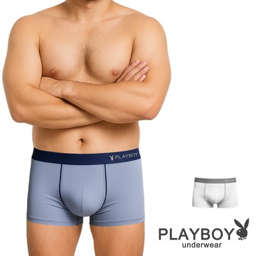 【PLAYBOY】冰絲涼感無痕平口內褲 四角內褲