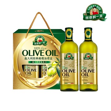 《得意的一天》義大利經典橄欖油禮盒(1Lx2瓶)
