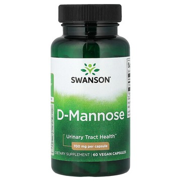 Swanson Vitamins, D-甘露糖，700 毫克，60 粒全素膠囊