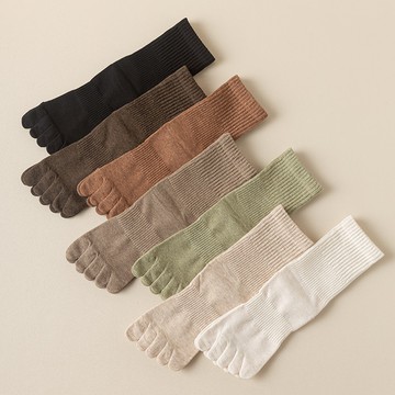 五指襪子女春秋款日系抗菌防臭吸汗腳趾中筒襪棉襪分趾襪腳趾襪五趾襪