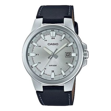 CASIO Quartz Waterproof Mens Silver Analog
