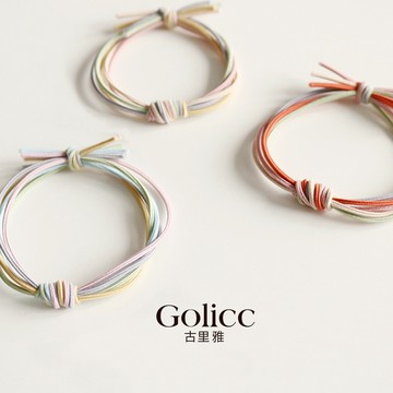 【Golicc】 髮圈 韓國 ins 簡約 高彈力 皮筋 隨機5入