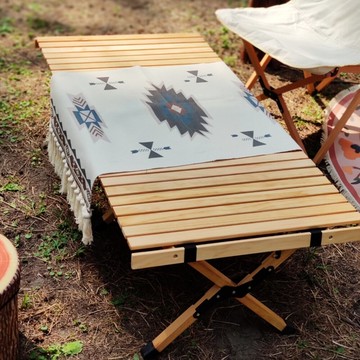 美麗大街 民族風棉麻流蘇針織毯 門口地墊 帳內墊【110042456】