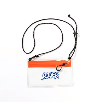 日本限定 POLER HIGH&DRY PVC CLEAR MOBILE SACOCHE / HIGH&DRY 防水透明手機斜背包 / 橘色